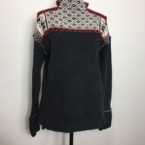 Free People Black With Fair Isle Details Sweater S
